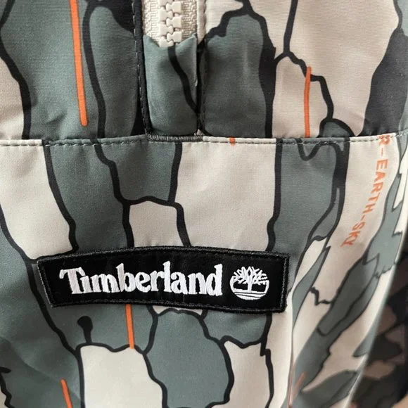 Timberland Unisex Water-Resistant Anorak Camo Windbreaker Jacket XLarge (JB1022)